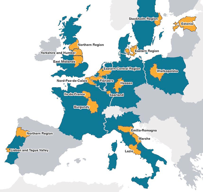 Les régions observées par le projet EPICE